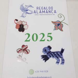 Calendario 2025 mensual bordado serrano
