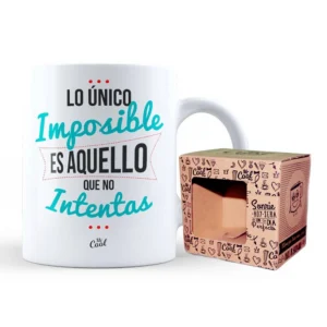INICIO Regalos y Juegos Taza Lo único imposible es aquello que no intentas