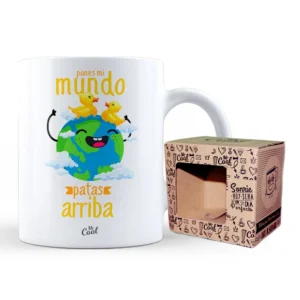 INICIO Regalos y Juegos Taza Pones mi mundo patas arriba