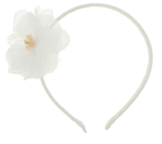 Diadema grosgrain con flor de organza