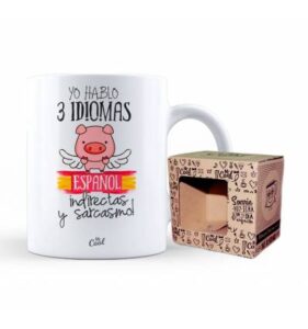 Taza Yo hablo 3 idiomas español indirectas y sarcasmo Regalos y Juegos taza yo hablo 3 idiomas